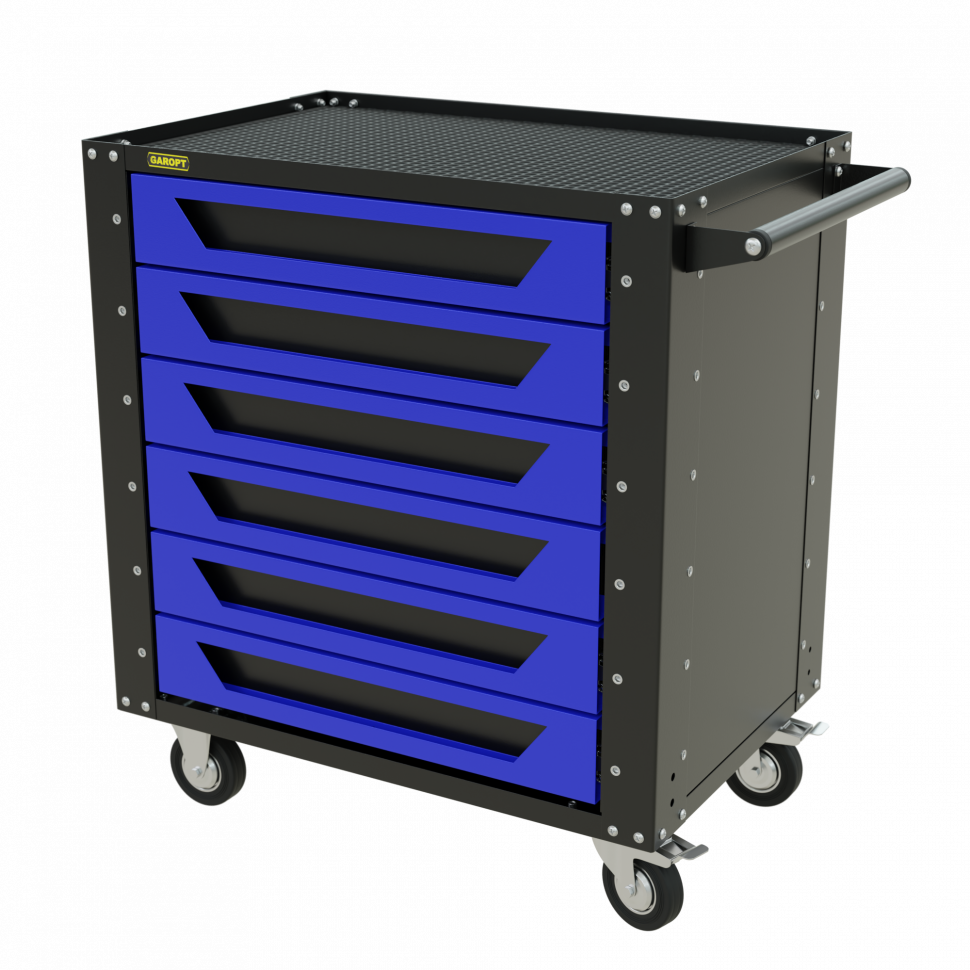Тележка инструментальная Garopt серия Low-cost 6 ящиков синяя